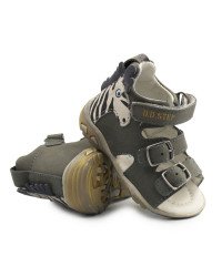 Sandały Dla Chłopca Na Lato Skórzane DD STEP ac290-820 Zebra