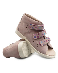 Sandały z wysokim zapiętkiem dla dziewczynki do szkoły Dawid 011 II gatunek