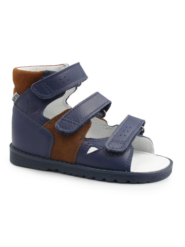 Sandały dla chłopca z wysokim zapiętkiem do szkoły i przedszkola Bartek 81804-026