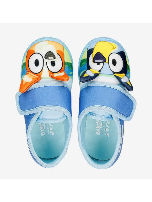 Kapcie Dziecięce Do Szkoły i Przedszkola Na Rzep Bartek 87851-17 Pieski Bluey