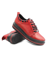 Damskie Buty Na Jesień Czerwone Manitu Damen 850042-04 Rot