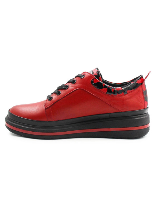 Damskie Buty Na Jesień Czerwone Manitu Damen 850042-04 Rot