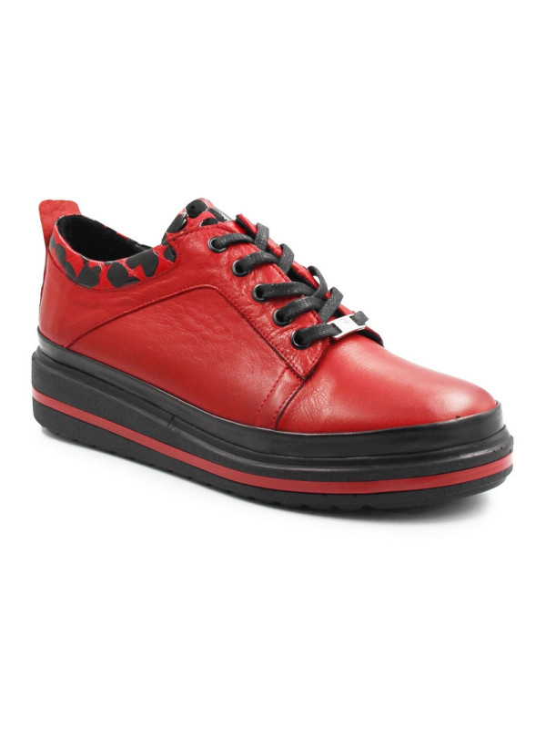 Damskie Buty Na Jesień Czerwone Manitu Damen 850042-04 Rot