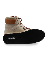 Trzewiki damskie ocieplanę na zimę Manitu 990354-09 grau