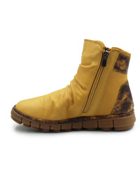Buty damskie na jesień zimę ze skóry naturalnej Manitu 990678-06 gelb