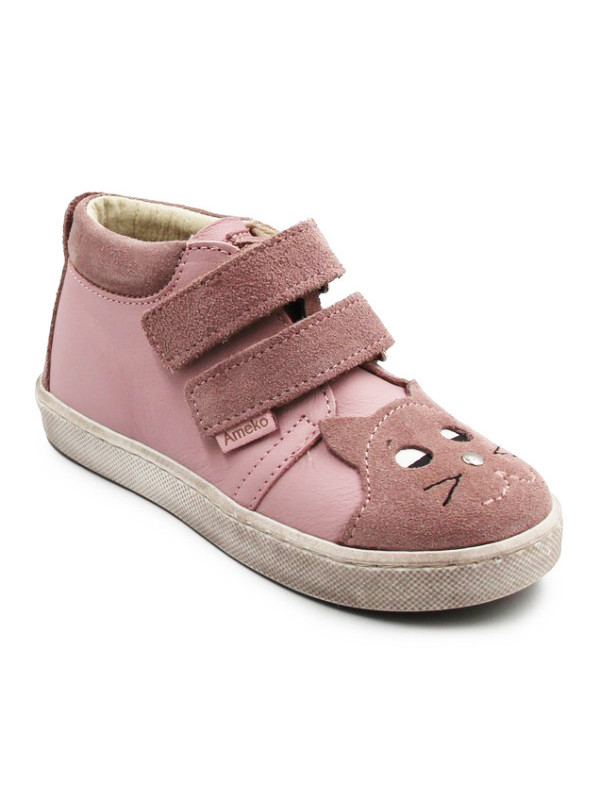 Buty na wiosnę dla dziewczynek z kotkiem Ameko Kiti-High-Różowy