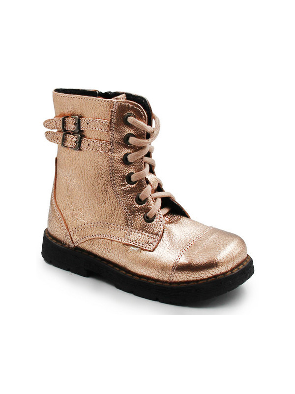 Złote kozaczki dla dziewczynek na zimę Emel EY2605-3