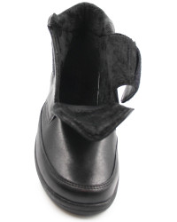 Skórzane buty damskie ocieplane na zimę Comfortabel 990223-01 czarne