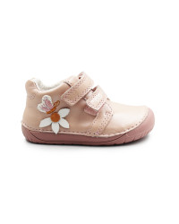 Buciki Dla Dziewczynki Na Wiosnę Barefoot Motylek DD STEP S070-52656T Baby Pink