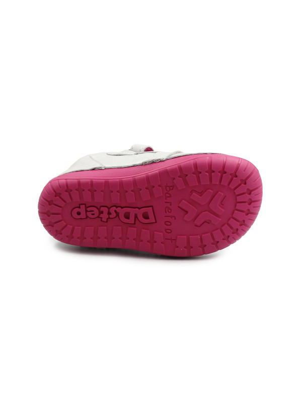 Dziewczęce Buty Na Wiosnę z Motylkiem Barefoot Błyszczące DD STEP S070-52656BT White