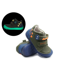 Buty Dziecięce Na Jesień Dla Chłopczyka Podeszwa Barefoot Świecące w Ciemności DD STEP S073-52875AZ Khaki