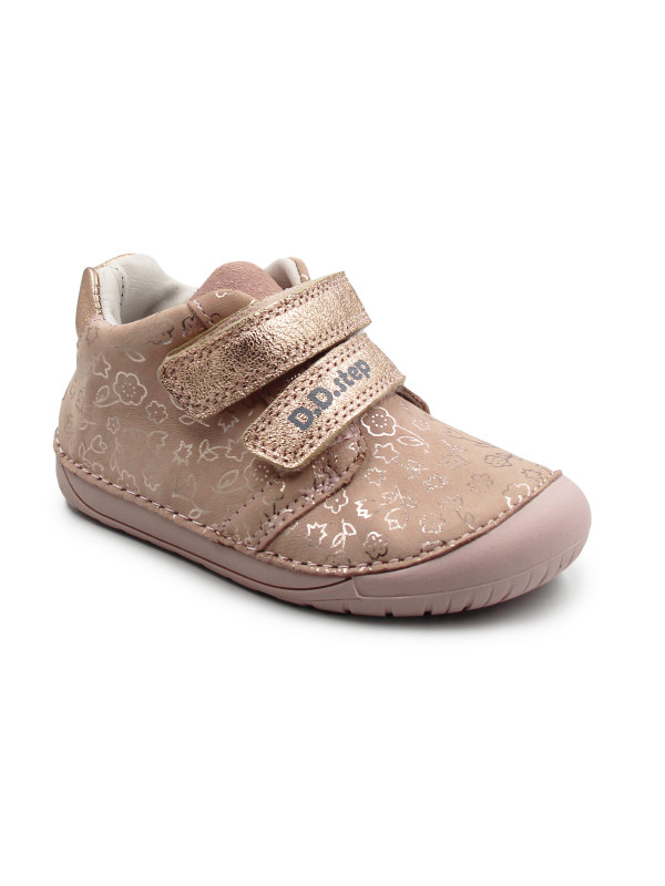 Elastyczne Buty Dla Dziewczynek Na Wiosnę w Kwiatuszki Barefoot DD STEP S070-52724Y Baby Pink