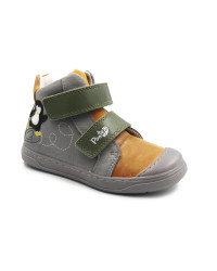 Buty Na Wiosnę Dla Chłopczyka z Pingwinkiem za Kostkę Trzewiki PONTE DA06-5-2863 Dark Grey