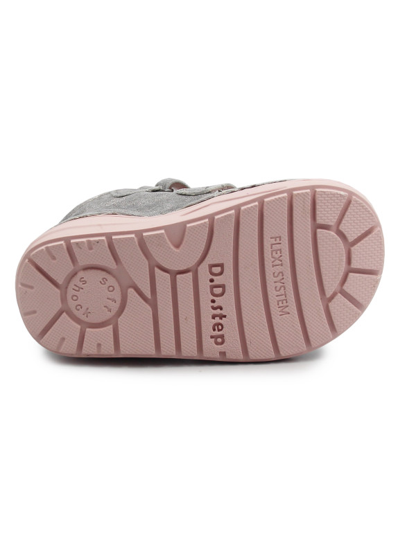 Buty Na Zimę Dla Dziewczynek Ocieplane Wnętrze Srebrne DD STEP S071-52810V Grey
