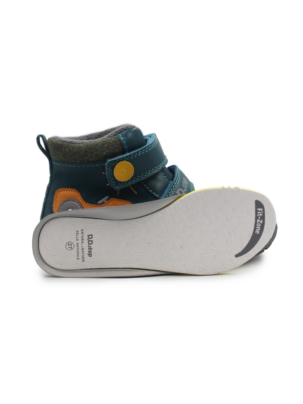 Lekko Ocieplane Buty Dla Chłopców Traktor Ciepłe Kozaki DD STEP  S071-52771AMO Sea Green