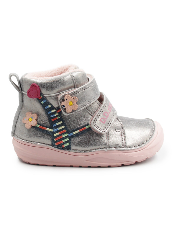 Buty Na Zimę Dla Dziewczynek Ocieplane Wnętrze Srebrne DD STEP S071-52810V Grey