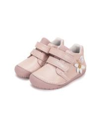 Buciki Dla Dziewczynki Na Wiosnę Barefoot Motylek DD STEP S070-52656T Baby Pink
