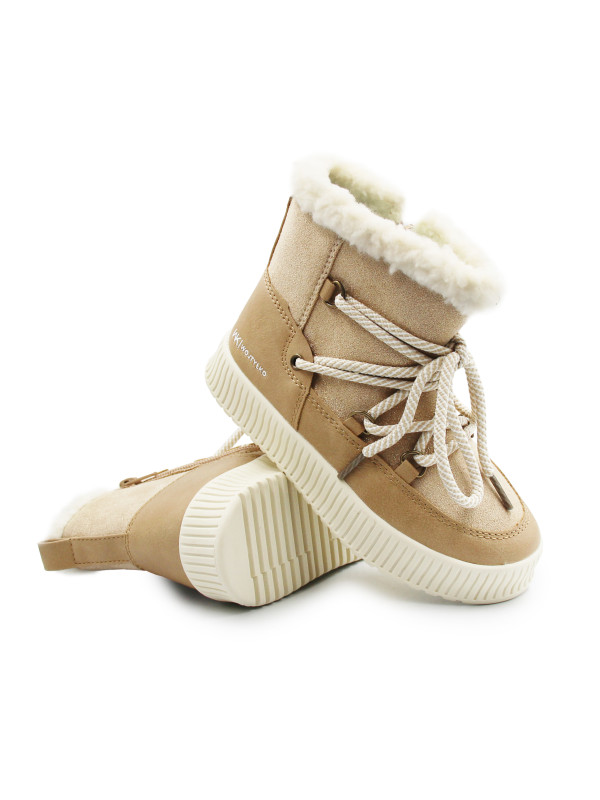 Ciepłe Śniegowce Dziewczęce Na Zimę Wojtyłko 4Z26102 Beżowy