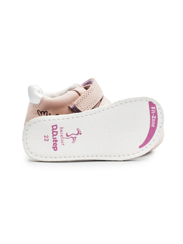 Różowe Buty Dla Dziewczynek Na Wiosnę Elastyczne Barefoot DD STEP S070-51253AT