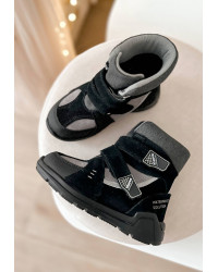 Wodoodporne Buty Dla Chłopca na Jesień i Zimę Czarne Bartek 88006-71