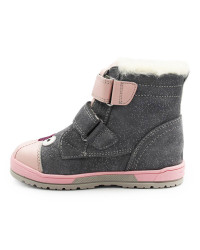 Buty Zimowe Dla Dziewczynek Ocieplane Wełną Bartek 84007-70