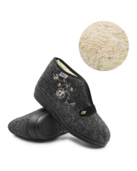 Pantofle dla seniorek na zimę ocieplane wełną DR ORTO 031D028