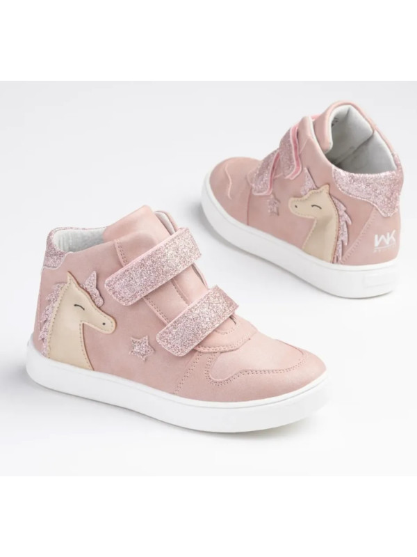 Brokatowe buciki dla dziewczynek na wiosne jednorożec Wojtyłko 1T26080