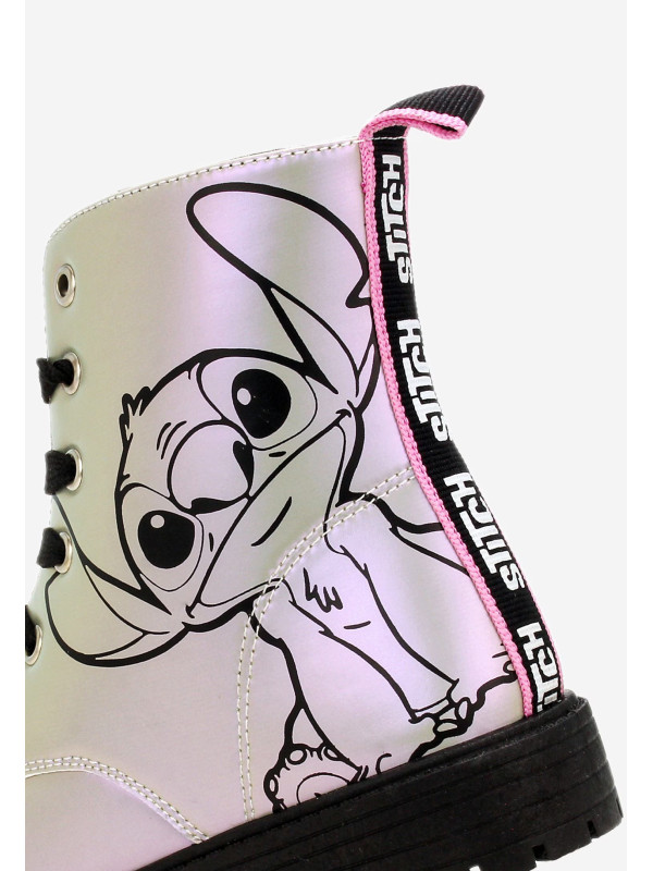 Holograficzne Buty Dla Dziewczynek Na Jesień z Ocieplanym Kocykiem Kozaki Stitch Bartek 88009-19