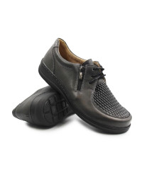 Półbuty dla kobiet seniorek na wiosnę Helios 464K szary