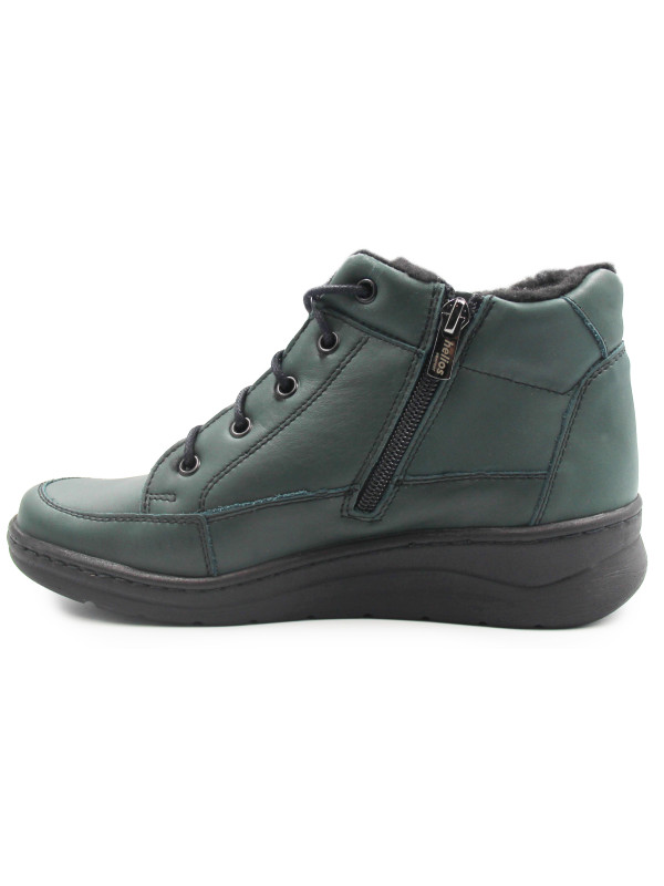 Ocieplone Buty Damskie Na Zimę Sznurowane Helios 553 Zielony