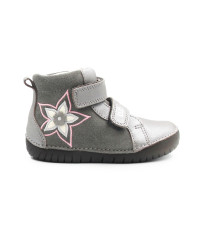 Buty Dziewczęce Na Wiosnę z Kwiatuszkiem DD STEP A050-52429BM Grey