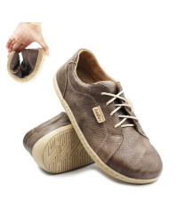 Damskie Buty Na Jesień Elastyczne Barefoot Na Szeroką Stopę Helios 451 ciemny n. Beż