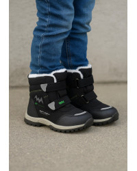 Czarne Śniegowce Chłopięce Młodzieżowe Wojtyłko 5ZŚ26114