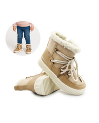 Ciepłe Śniegowce Dziewczęce Na Zimę Wojtyłko 4Z26102 Beżowy