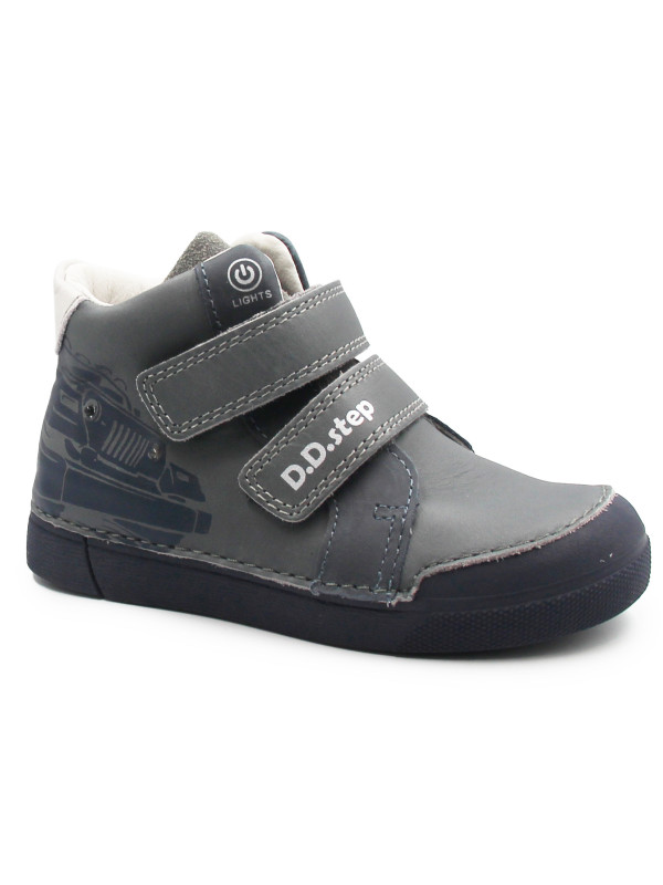 Dziecięce Buty Na Wiosnę Dla Chłopca Samochód LED DD STEP A068-52151M Grey