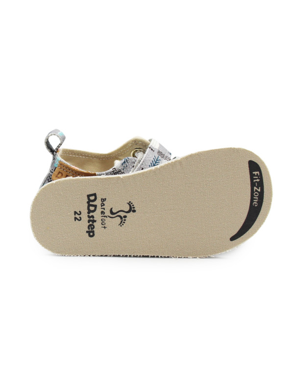 Kapcie Dziecięce Do Szkoły i Przedszkola Trampki BAREFOOT DD STEP C086-52562BV Grey
