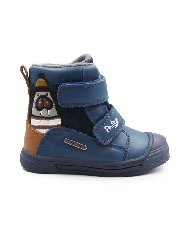 Buty Dla Chłopczyka Jesień i Zima Ocieplane Wodoodporne PONTE DA06-5-2968A Royal Blue