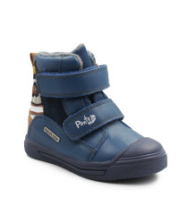 Buty Dla Chłopczyka Jesień i Zima Ocieplane Wodoodporne PONTE DA06-5-2968A Royal Blue