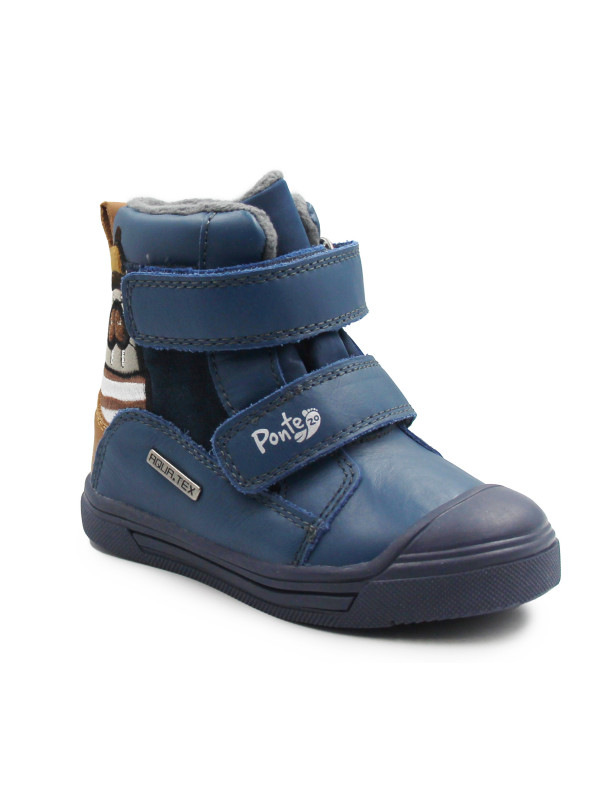 Buty Dla Chłopczyka Jesień i Zima Ocieplane Wodoodporne PONTE DA06-5-2968A Royal Blue