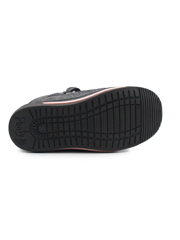 Zimowe Buty Ocieplane Dla Dziewczynek Śnieżynka Ponte DA06-5-2829ALV Dark Grey