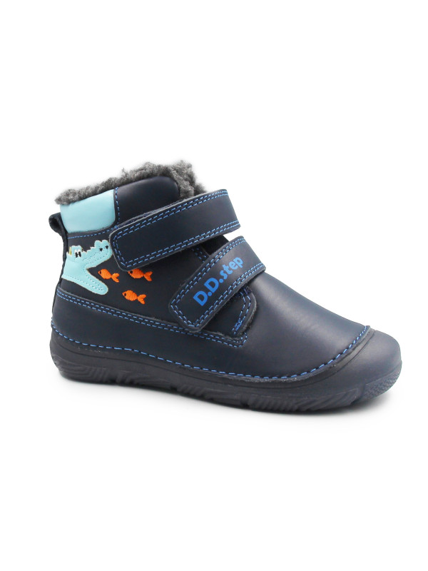 Chłopięce Buty Na Zimę z Krokodylem DD STEP W082-52462AMO Royal blue
