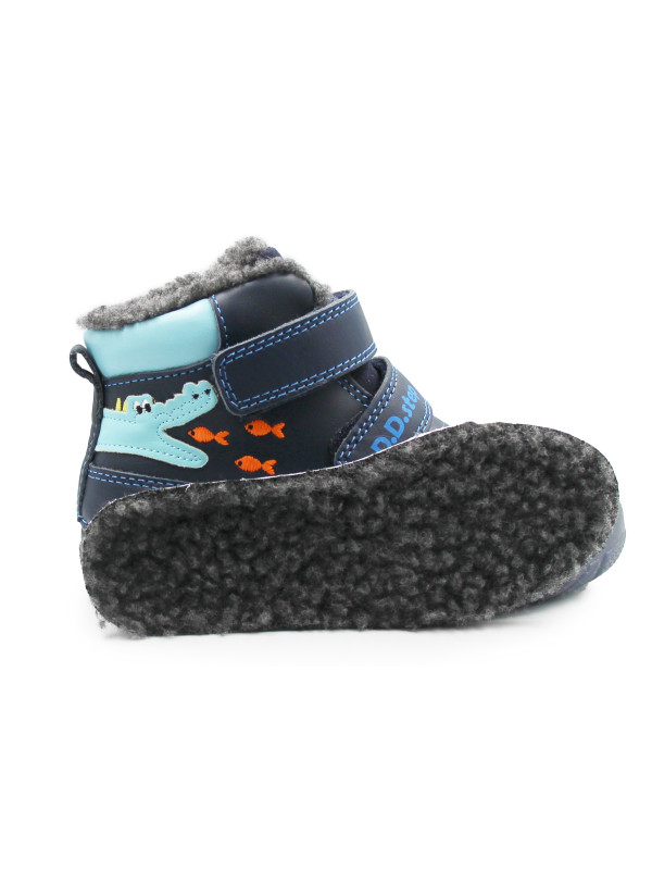 Chłopięce Buty Na Zimę z Krokodylem DD STEP W082-52462AMO Royal blue