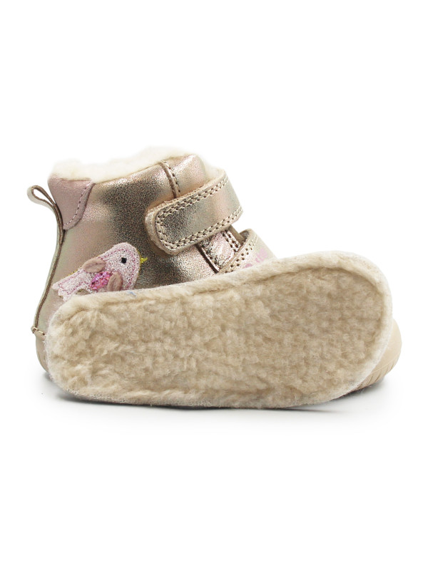Dziewczęce Buty Ocieplane Na Zimę Barefoot DD STEP W070-52624AT Cream