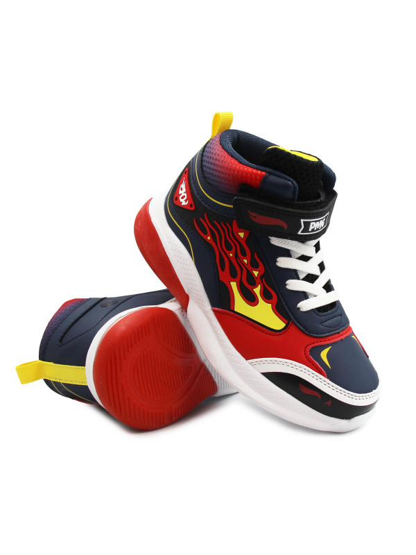 Chłopięce Buty Na Wiosnę Lekko Ocieplane Świecące LED Primigi 8991200 Hot Wheels