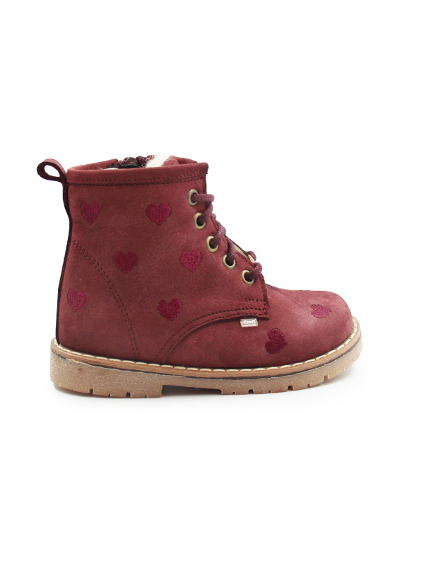 Ocieplane Buty Dla Dziewczynek Kozaki w Serduszka na Jesień i Zimę Emel EV 2727F