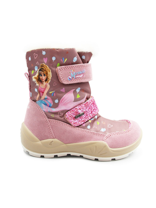 Śniegowce Dla Dziewczynek Różowe z Syrenką Merlinda Mermaid Magic Primigi 8881900