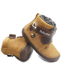 Zimowe Buty Chłopięce Ocieplane Barefoot D.D.Step W070-111A Bronze