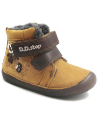 Zimowe Buty Chłopięce Ocieplane Barefoot D.D.Step W070-111A Bronze
