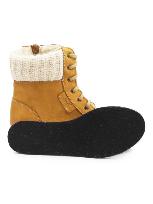 Młodzieżowe Trzewiki Ocieplane Ze Skóry Naturalnej Emel ev 2526