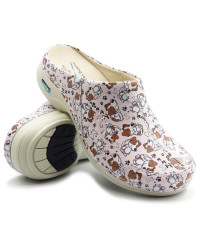 Klapki Damskie do Pracy Nursing Care Paris wg4f53 Dogs